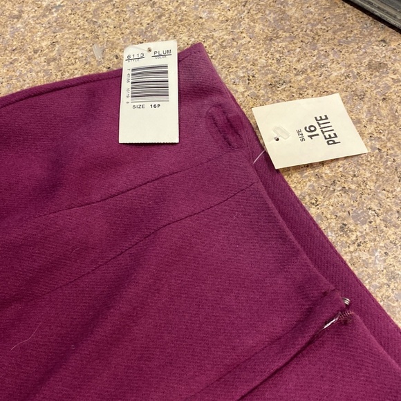NWT Savannah Plum Purple Wool Skirt With Flaws 16 Petite - Picture 8 of 16